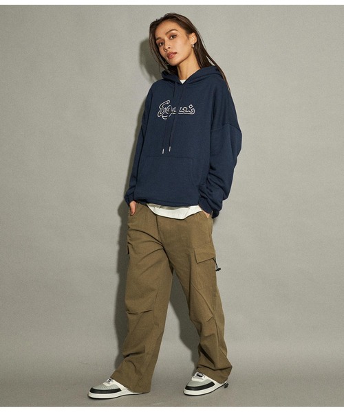 ANAP（アナップ）の「デザイン刺繍裏毛フーディー（パーカー・レディース・ネイビー/ブラック/グレー・FREE）」の7枚目の写真