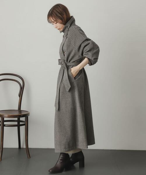 セール】ウールライク2WAYステンカラーロングコート（ステンカラー