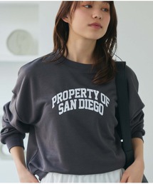 ロゴプリントスウェットプルオーバー