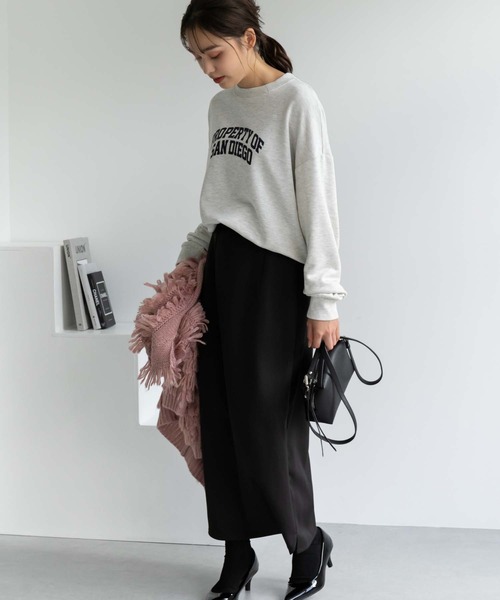 Edit Sheen（エディットシーン）の「ロゴプリントスウェットプルオーバー（スウェット・レディース・ライトグレー/チャコールグレー・M）」の12枚目の写真