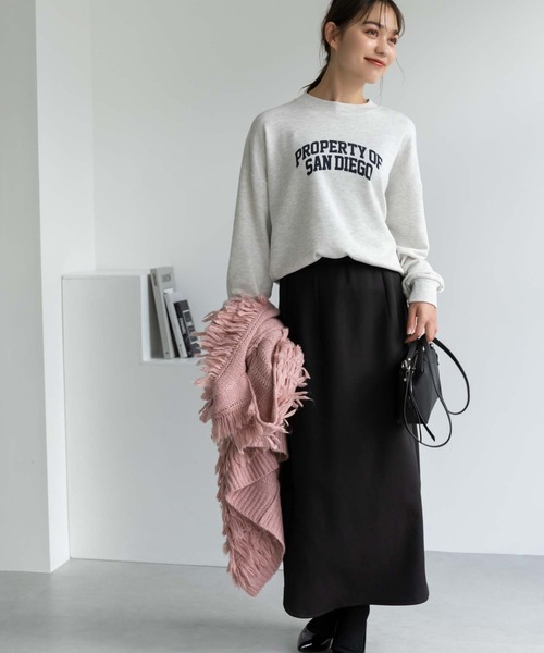 Edit Sheen（エディットシーン）の「ロゴプリントスウェットプルオーバー（スウェット・レディース・ライトグレー/チャコールグレー・M）」の18枚目の写真