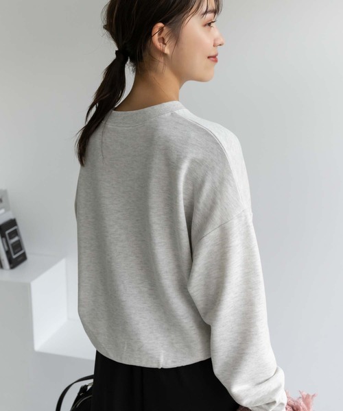 Edit Sheen（エディットシーン）の「ロゴプリントスウェットプルオーバー（スウェット・レディース・ライトグレー/チャコールグレー・M）」の5枚目の写真