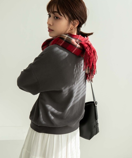 Edit Sheen（エディットシーン）の「ロゴプリントスウェットプルオーバー（スウェット・レディース・ライトグレー/チャコールグレー・M）」の6枚目の写真