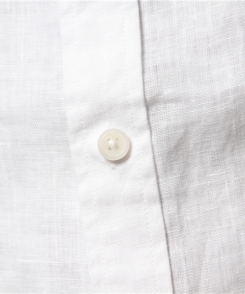 VENCEEXCHANGE(ヴァンスエクスチェンジ)の「フレンチリネン7部袖シャツ (シャツ/ブラウス・メンズ・ターコイズブルー/ホワイト/オレンジ/イエロー・LARGE/MEDIUM/SMALL)」の13枚目の写真