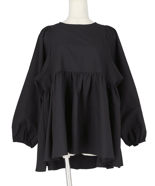 egg trading ギャザー　ブラウス　チュニック SHOO・LA・RUE｜切り替えギャザーチュニックシャツ | Rakuten