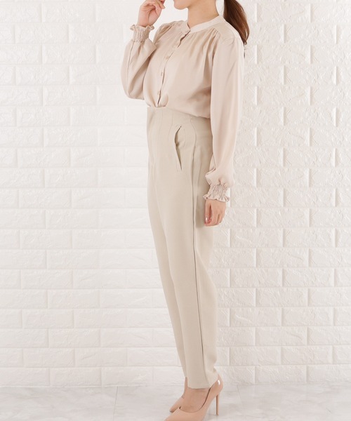 Lace Ladies(レースレディース)の「バンドカラーシフォンブラウス(シャツ/ブラウス・レディース・ブラック/ネイビー/グレイッシュベージュ/ベージュ・L/M/S/XL)」の17枚目の写真