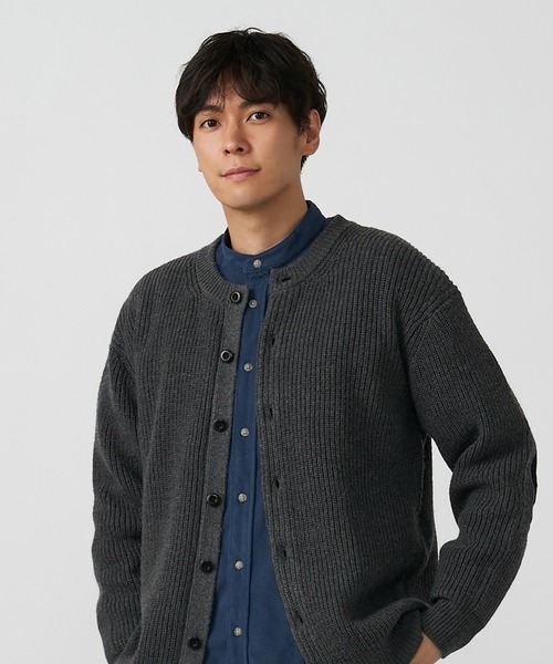 Pitta Re:)（ピッタリ）の「アーミー ニットカーディガン（カーディガン/ボレロ・メンズ・チャコールグレー/ダークオレンジ・LL/S/M/L）」の6枚目の写真