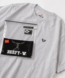 【Hanes/ヘインズ】 BEEFY-T ロゴワッペン刺繍 Tシャツ/1P クルーネック ワンポイントTシャツ/ ユニセックス/無地