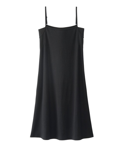 YU'NOW（ユナウ）の「綿混汗取りインナーキャミワンピース【抗菌防臭】【吸水速乾】（インナーウェア/肌着・レディース・オフホワイト/ブラック/モカ・S/M/L/XL）」の4枚目の写真