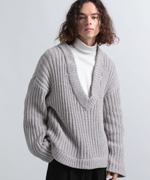 HARE | モールヤーンVネックニット(HARE)(ニット/セーター)