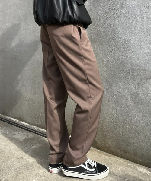 ZOZO限定】サイドアジャスターワンタックスラックス（スラックス