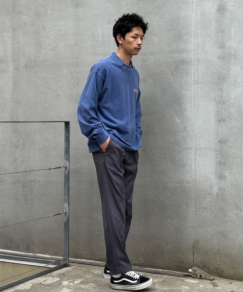 サイドアジャスタースラックス（1プリーツ）(44 グレー系
