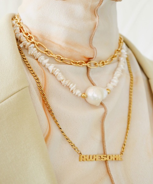 TUWAKRIM（トゥワクリム）の「バロックパールチョーカー（チョーカー・レディース・ゴールド/オフホワイト・M）」の7枚目の写真