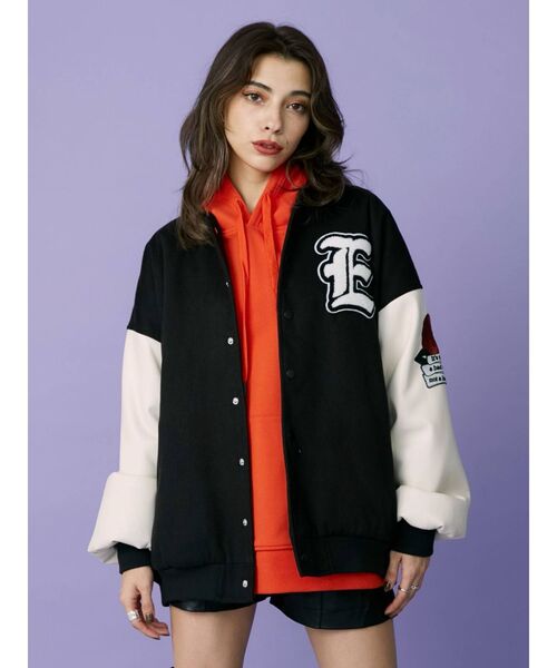 EVRIS（エヴリス）の「オーバーサイズカラーフーディー（パーカー・レディース・オレンジ/ホワイト/ブラック・FREE）」の7枚目の写真