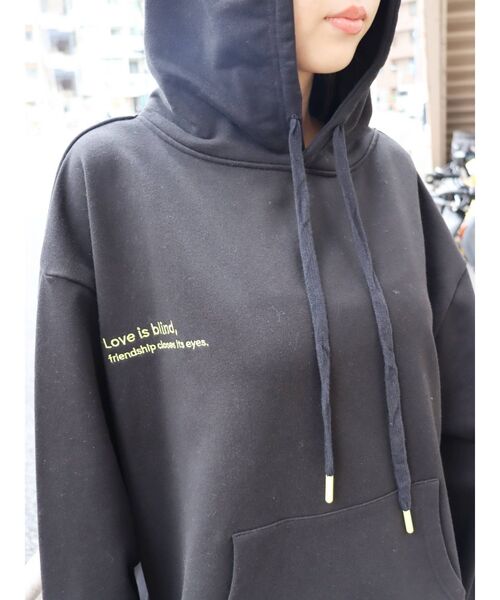 EVRIS（エヴリス）の「オーバーサイズカラーフーディー（パーカー・レディース・オレンジ/ホワイト/ブラック・FREE）」の22枚目の写真