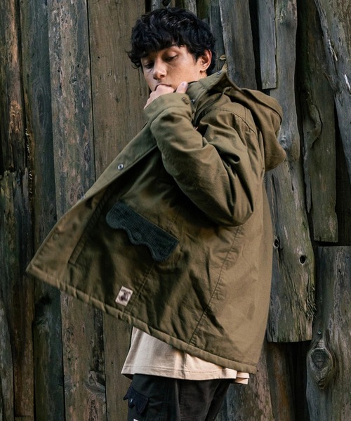 go slow caravan（ゴースローキャラバン）の「COBMASTER/コブマスター　タキビズキ フーディパディングJKT（ブルゾン・メンズ・ダークグレー/ベージュ/カーキ・MEDIUM/LARGE/X-LARGE）」の14枚目の写真