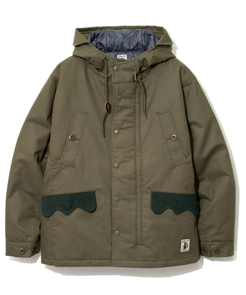 go slow caravan（ゴースローキャラバン）の「COBMASTER/コブマスター　タキビズキ フーディパディングJKT（ブルゾン・メンズ・ダークグレー/ベージュ/カーキ・MEDIUM/LARGE/X-LARGE）」の19枚目の写真