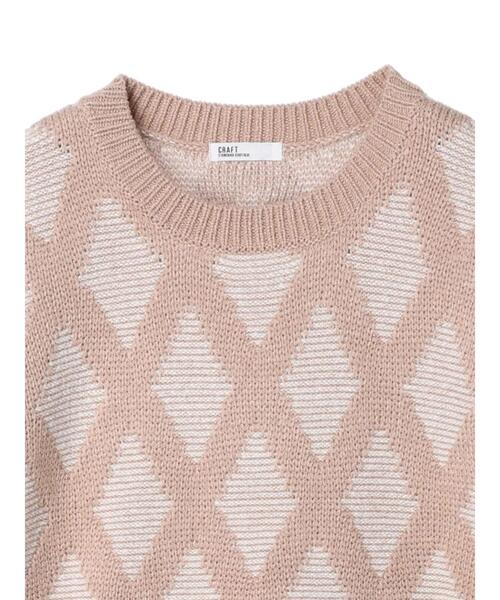 CRAFT STANDARD BOUTIQUE(クラフトスタンダードブティック)の「ジャガードMIXニット(ニット/セーター・レディース・ブラック/ベージュ・FREE)」の14枚目の写真