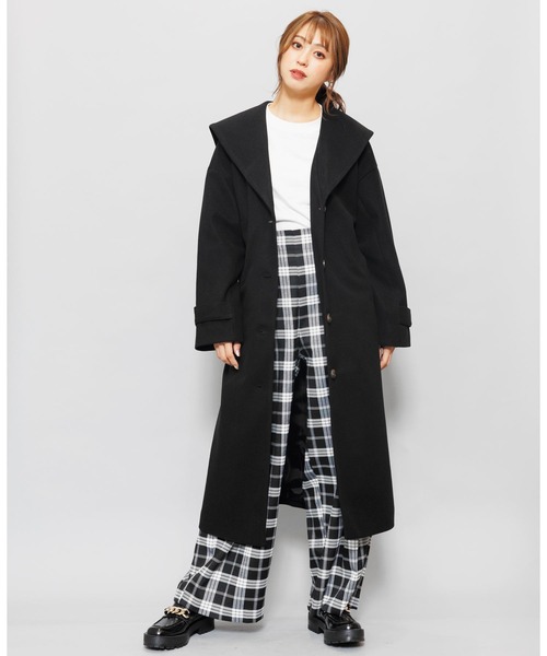 【セール】ニットモッサセーラーカラーコート（ノーカラーコート）｜mili an deni（ミリアンデニ） 5,561円