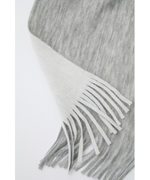 AZUL by moussy(アズールバイマウジー)の「DOUBLE FACE KNIT MUFFLER/ダブルフェイスニットマフラー(マフラー・メンズ・ホワイト系その他/ブラック系その他/グリーン系その他・FREE)」の14枚目の写真