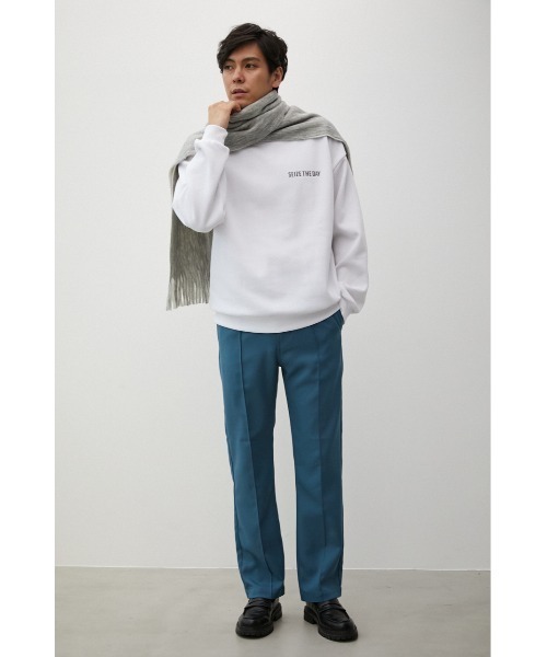 AZUL by moussy(アズールバイマウジー)の「DOUBLE FACE KNIT MUFFLER/ダブルフェイスニットマフラー(マフラー・メンズ・ホワイト系その他/ブラック系その他/グリーン系その他・FREE)」の8枚目の写真