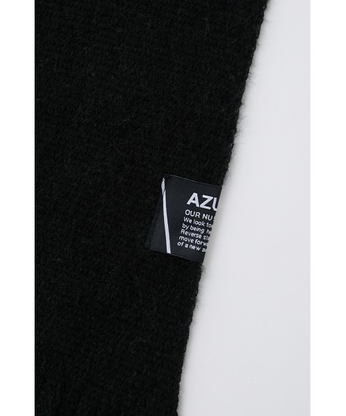 AZUL by moussy(アズールバイマウジー)の「DOUBLE FACE KNIT MUFFLER/ダブルフェイスニットマフラー(マフラー・メンズ・ホワイト系その他/ブラック系その他/グリーン系その他・FREE)」の19枚目の写真