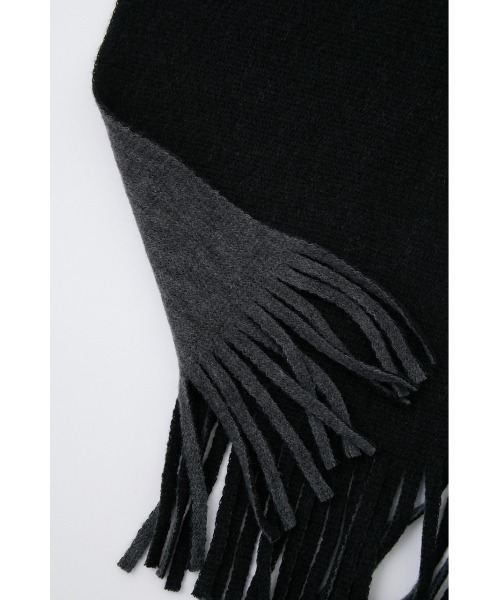 AZUL by moussy(アズールバイマウジー)の「DOUBLE FACE KNIT MUFFLER/ダブルフェイスニットマフラー(マフラー・メンズ・ホワイト系その他/ブラック系その他/グリーン系その他・FREE)」の22枚目の写真