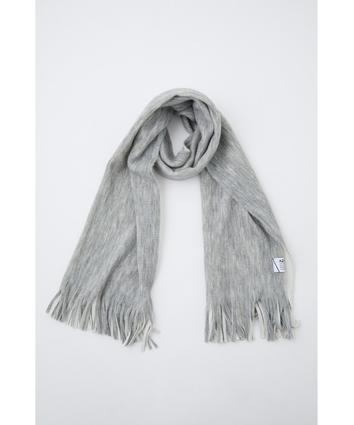AZUL by moussy(アズールバイマウジー)の「DOUBLE FACE KNIT MUFFLER/ダブルフェイスニットマフラー(マフラー・メンズ・ホワイト系その他/ブラック系その他/グリーン系その他・FREE)」の10枚目の写真