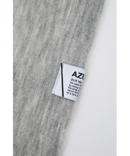 AZUL by moussy(アズールバイマウジー)の「DOUBLE FACE KNIT MUFFLER/ダブルフェイスニットマフラー(マフラー・メンズ・ホワイト系その他/ブラック系その他/グリーン系その他・FREE)」の11枚目の写真