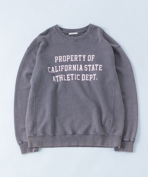 BAYFLOW(ベイフロー)の「スノーウォッシュプリントスウェット(スウェット・メンズ・オフホワイト/ベージュ/ネイビー/イエロー/オレンジ・MEDIUM/LARGE)」の3枚目の写真