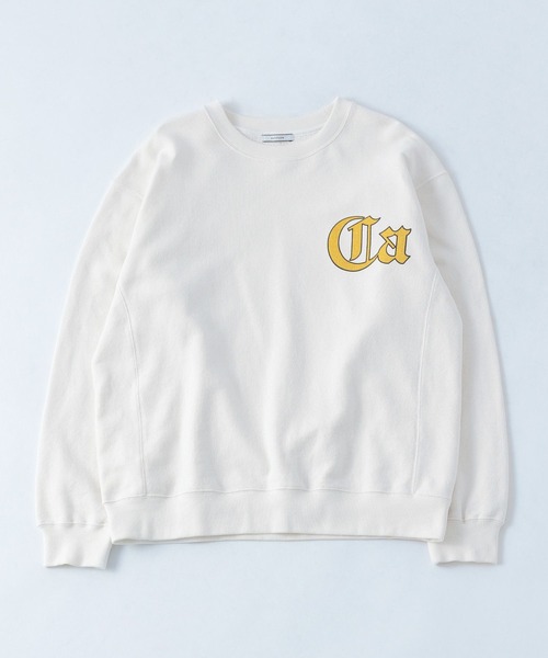 BAYFLOW(ベイフロー)の「スノーウォッシュプリントスウェット(スウェット・メンズ・オフホワイト/ベージュ/ネイビー/イエロー/オレンジ・MEDIUM/LARGE)」の1枚目の写真