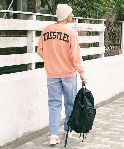 BAYFLOW(ベイフロー)の「スノーウォッシュプリントスウェット(スウェット・メンズ・オフホワイト/ベージュ/ネイビー/イエロー/オレンジ・MEDIUM/LARGE)」の7枚目の写真