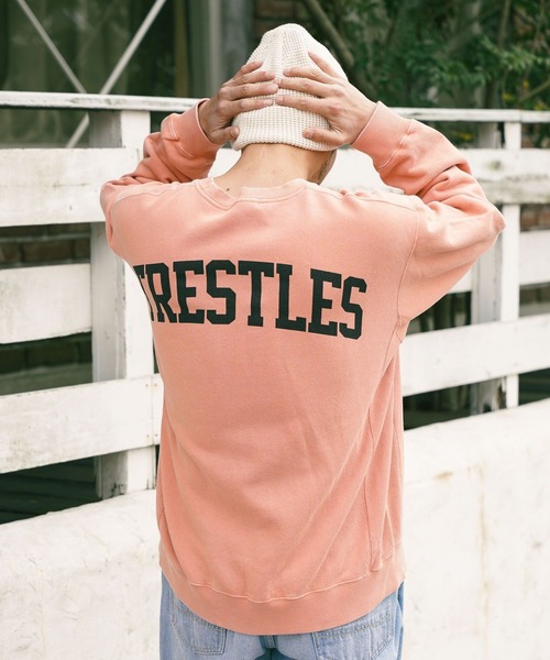 BAYFLOW(ベイフロー)の「スノーウォッシュプリントスウェット(スウェット・メンズ・オフホワイト/ベージュ/ネイビー/イエロー/オレンジ・MEDIUM/LARGE)」の8枚目の写真