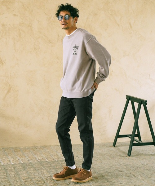 BAYFLOW(ベイフロー)の「スノーウォッシュプリントスウェット(スウェット・メンズ・オフホワイト/ベージュ/ネイビー/イエロー/オレンジ・MEDIUM/LARGE)」の9枚目の写真