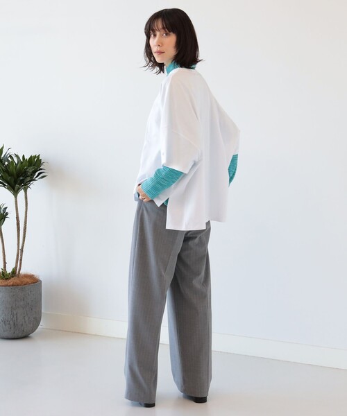 Ray BEAMS(レイビームス)の「Champion × Ray BEAMS / 別注 ショート スリーブ Tシャツ(Tシャツ/カットソー・レディース・ブラック/ホワイト/ベージュ系/ラベンダー・FREE)」の20枚目の写真