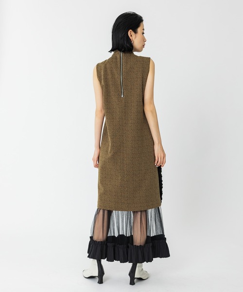 UNITED TOKYO（ユナイテッドトウキョウ）の「プレリュードフリルワンピース（ドレス・レディース・インディゴブルー/ブラウン・FREE）」の7枚目の写真