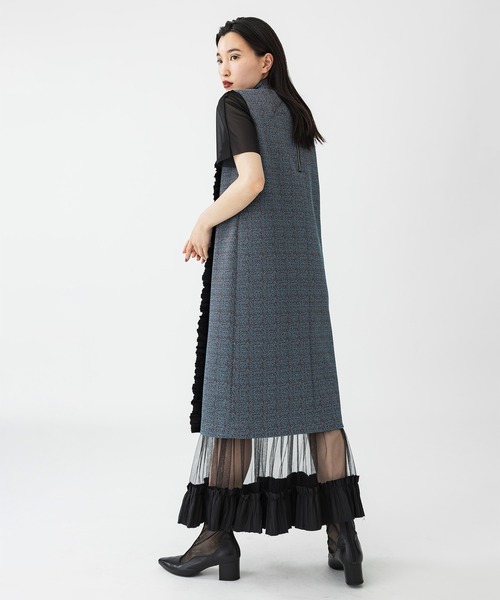 UNITED TOKYO（ユナイテッドトウキョウ）の「プレリュードフリルワンピース（ドレス・レディース・インディゴブルー/ブラウン・FREE）」の12枚目の写真