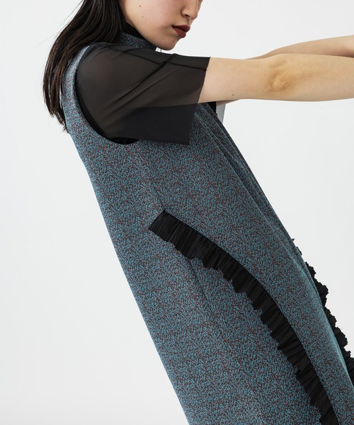 UNITED TOKYO（ユナイテッドトウキョウ）の「プレリュードフリルワンピース（ドレス・レディース・インディゴブルー/ブラウン・FREE）」の16枚目の写真