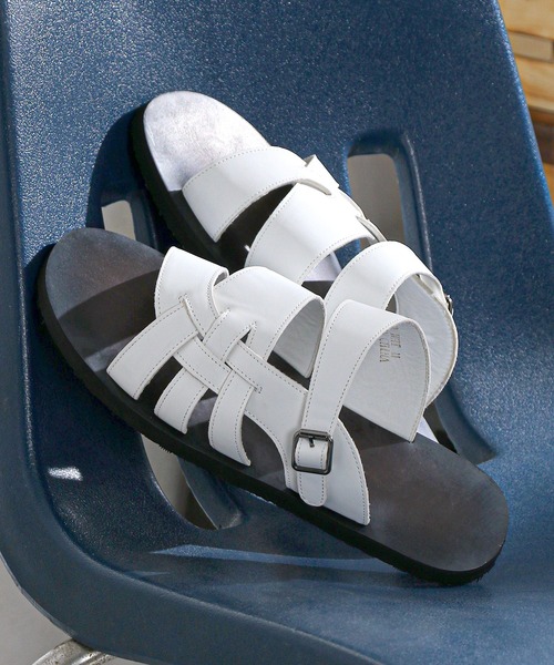 AAA+（サンエープラス）の「ストラップサンダル スライドサンダル（サンダル・メンズ・ホワイト系3/ホワイト系5/ブラック系2/ブラック系4/ホワイト系1/ホワイト系2/ブラック系6/ブラック系8/ホワイト系4/ブラック系1/ブラック系3/ブラック系その他/ブラック系5/ホワイト系6/ホワイト系8/ホワイト系7/ブラック系7・L/LL/M）」の4枚目の写真