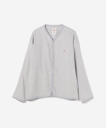 ダントン　リネン ノーカラー シャツカーディガン 40 チャコールグレー　メンズ DANTON - SHIRT COLLECTION