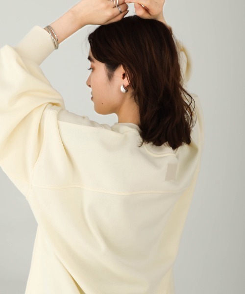 Bab(バブ)の「刺繍ロゴスウェットトップス(スウェット・レディース・アイボリー/杢グレー/チャコールグレー・FREE)」の7枚目の写真