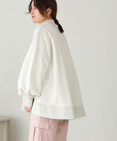 Bab(バブ)の「刺繍ロゴスウェットトップス(スウェット・レディース・アイボリー/杢グレー/チャコールグレー・FREE)」の18枚目の写真