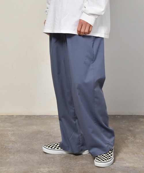 Starting Over(スターティングオーバー)の「TRワイドアンクルパンツ(スラックス・メンズ・サックスブルー/ブラック/オフホワイト/グリーン/モカ/ベージュ・M/L/XL)」の6枚目の写真