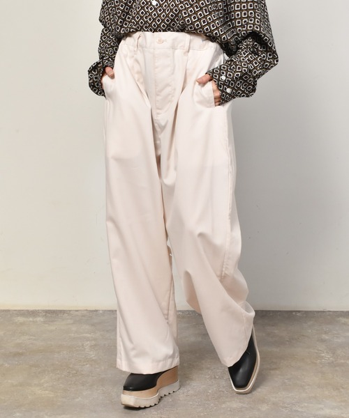 Starting Over(スターティングオーバー)の「TRワイドアンクルパンツ(スラックス・メンズ・サックスブルー/ブラック/オフホワイト/グリーン/モカ/ベージュ・M/L/XL)」の14枚目の写真