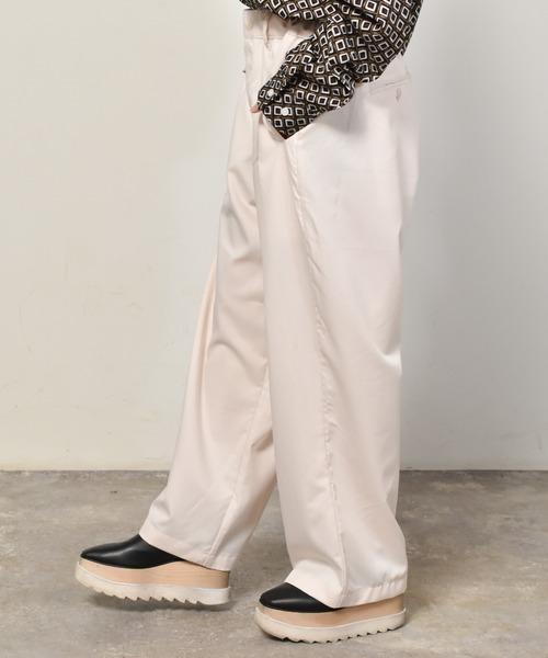 Starting Over(スターティングオーバー)の「TRワイドアンクルパンツ(スラックス・メンズ・サックスブルー/ブラック/オフホワイト/グリーン/モカ/ベージュ・M/L/XL)」の15枚目の写真