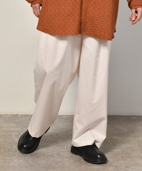 Starting Over(スターティングオーバー)の「TRワイドアンクルパンツ(スラックス・メンズ・サックスブルー/ブラック/オフホワイト/グリーン/モカ/ベージュ・M/L/XL)」の19枚目の写真