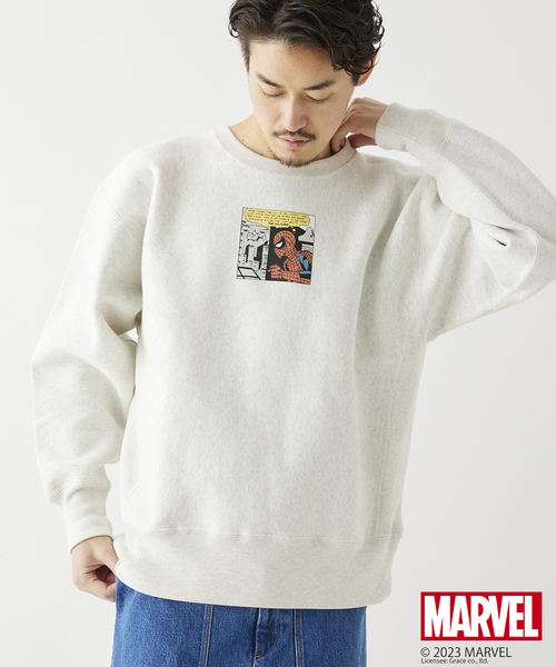 Champion（チャンピオン）の「【SPIDER-MAN】CHAMPION 別注リバースウィーブ クルーネックスウェット（スウェット・メンズ・ホワイト/チャコールグレー/ブラック/アイボリー・LARGE/MEDIUM/X-LARGE）」の22枚目の写真