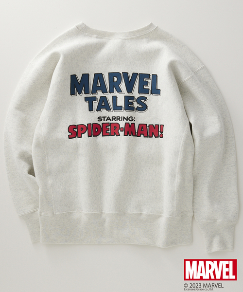 SPIDER-MAN】CHAMPION 別注リバースウィーブ クルーネックスウェット