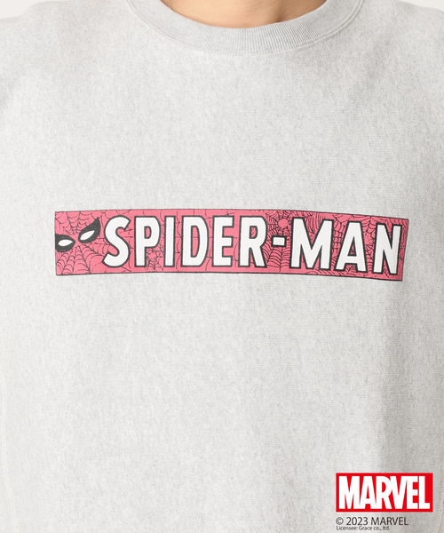 SPIDER-MAN】CHAMPION 別注リバースウィーブ クルーネックスウェット