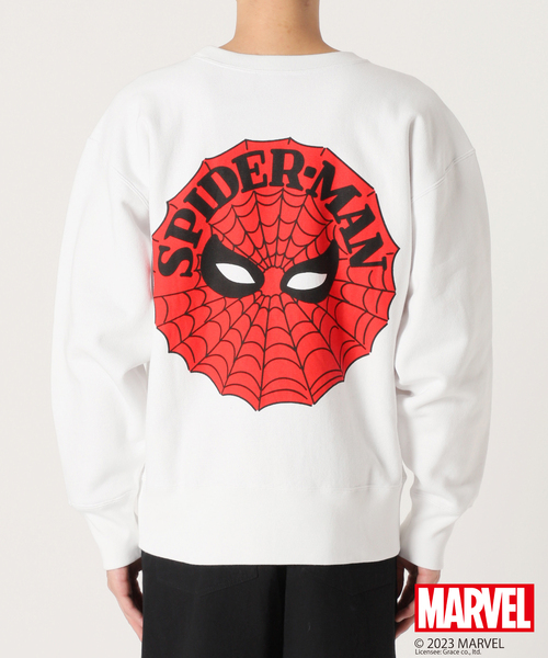 SPIDER-MAN】CHAMPION 別注リバースウィーブ クルーネックスウェット